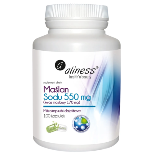 Maślan Sodu 720 mg (Kwas masłowy 170 mg) 100 kapsułek