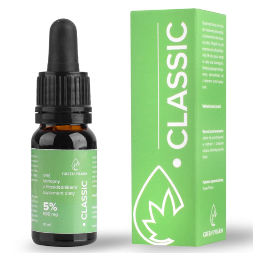 Olejek konopny 500mg fitoskładników Classic – suplement diety