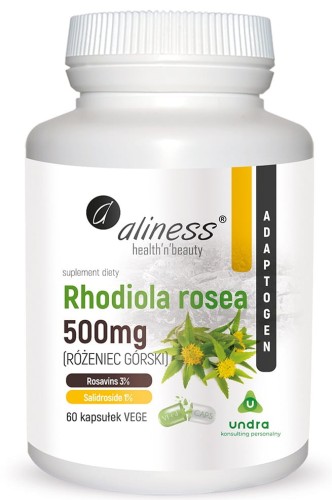 Rhodiola rosea (różeniec górski) 500mg x 60 kapsułek Vege