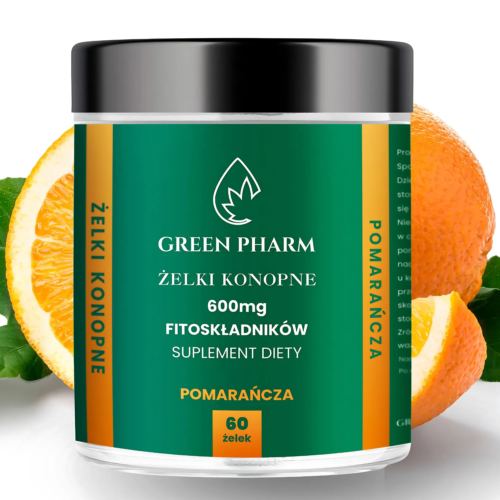 Żelki CBD 600 mg 60 sztuk. pomarańcza BEZ CUKRU