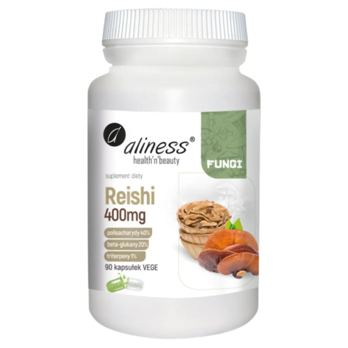Reishi ekstrakt owocniki 40/20/1, 400mg x 90 Vege caps.