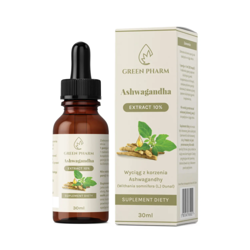 Ashwagandha 10% Ekstrakt Krople 30 ml – Na Stres i Koncentrację